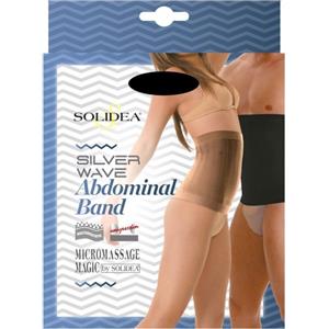 SOLIDEA Silver Wave Fascia Addominale Elastica Noisette - Cintura Morbida con Azione Micromassaggiante