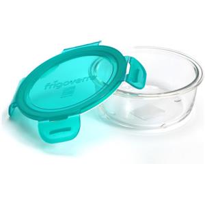 Bormioli Rocco Contenitore Frigoverre Evolution in Vetro Trasparente, 14 x 14 x 7 cm, Adatto per Frigorifero, Freezer e Microonde