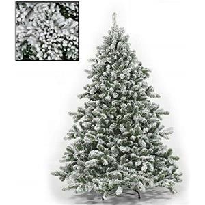 Emmeshop-Online Albero di Natale Tirolese Innevato Pino Super folto Realistico Ignifugo cm 180 210 230 270 (180 cm)