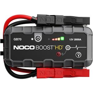 NOCO Boost GB70 Avviatore Batteria 2000A fino a 8,0L Benzina e 6,0L Diesel | Booster di emergenza al litio 12V, antiscintilla e protetto dall'inversione di polarità. Per auto, SUV, furgoni, camper ecc.