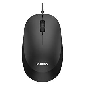 Philips SPK7207 Mouse con cavo - 1200 dpi, 2,0 GHz, esperienza di clic silenzioso, USB plug and play, colore nero