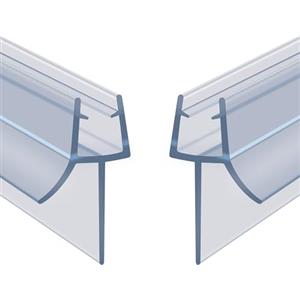 Flintronic Guarnizione Doccia Sottoporta 40cm, Perfetto per Porte in Vetro da 4-6mm, Guarnizione Box Doccia con Bordo in Gomma Extra Spesso, Prova di Perdite -per Tutti i Tipi di Doccia(2 Pezzi)