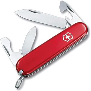 Victorinox, Recruit, Coltellino Svizzero, Originale, Multiuso, Campeggio, 10 Funzioni, Lama, grande, Apriscatole