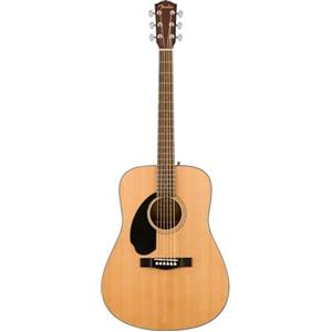 Fender CD-60S Dreadnought Acoustic Guitar, Left Handed, Walnut Fingerboard, Natural, Comes with Free Virtual Lessons
