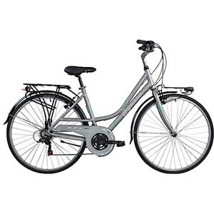 Legnano LERICI, City Bike Donna, Grigio Matt e Acquamarina, Telaio 44