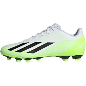 adidas X Crazyfast.4 Flexible Ground Boots, Scarpe da Calcio Unisex-Adulto, Ftwr White Core Black Lucid Lemon, 46 EU