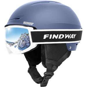 Findway Set di Casco da Sci e Maschera da Sci Findway, Casco da Snowboard con Maschera per Donne e Uomini, Casco da Sci per Uomini, Donne e Giovani