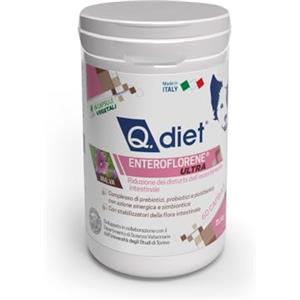 Enteroflorene Q.diet Enteroflorene® Ultra 60 Compresse | Probiotici Per Cani | Fermenti Lattici Cane | Supporto Gastrointestinale Cane, Intestino Sano e Forte, Integratore Diarrea Cane con Ingredienti Naturali