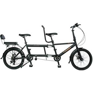 SASOKI Bicicletta tandem, Bicicletta pieghevole per tre persone, Materiale in acciaio ad alto tenore di carbonio, resistente alla ruggine e durevole, ideale per viaggi in famiglia e passeggiate in