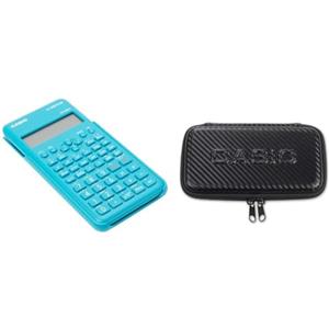 Casio Fx-220Plus-2 Calcolatrice Scientifica, 181 Funzioni, Alimentazione A Batteria, Azzurro, ‎16.4 cm + Casio Copertura Protettiva per Calcolatrice Tecnica