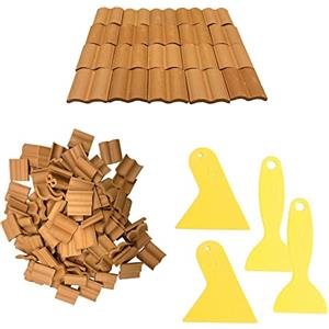 Cayway 100 Pz Tegole in Miniatura Mattoni in Miniatura, Mattoncini in Miniatura Mini Modello di Mattoni Rossa per Micro Paesaggio, Fai Da Te Casa Delle Bambole in Mattoni Diorama Fairy