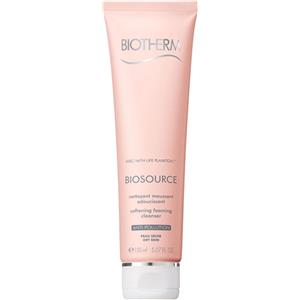 Biotherm Biosource Mousse Nettoyante 150 ml - Mousse Detergente per Pelli Secche, Rimuove il Trucco e Idrata
