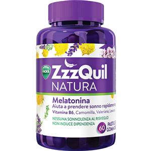 PROCTER & GAMBLE SRL Vicks ZzzQuil Natura integratore alimentare a base di melatonina e valeriana - 60 pastiglie