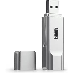 August Chiavetta Sintonizzatore TV per PC - August DVB-T210 - USB DVB-T/T2 Ricevitore Esterno Decoder per Canali TV Digitale Terrestre - USB HDTV Tuner Supporta WINDOWS 10/8/7/Vista/XP