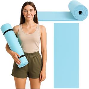 molti Tappetino da campeggio termoisolante, leggero, 180 x 50 cm, 0,5-1 cm di spessore (azzurro)