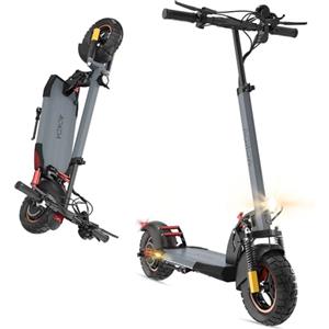 Ealirie Monopattino Elettrico 12.5Ah batteria 10 '' gomma grassa per adulti adolescenti, Doppia sospensione, motore 500W, gamma 30-40KM, 25KM / H, motorino pieghevole, Doppio freno sicuro