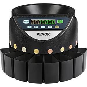 VEVOR Contamonete Professionale Euro 220V 300 Monete al Minuto Conta Monete Euro Capacità di Moneta Selezionatrice di Monete 700 con 8 Scatole di Raccolta