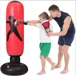 CRSUSUKJ sacco da boxe bambini adulto gonfiabile Sacco da Boxe Autoportante Gonfiabile Sacco da Boxe da Terra per Bambini adulto, Kit Pugilato,Palestra,160cm
