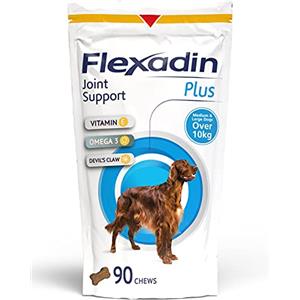 VETOQUINOL FLEXADIN PLUS - Mangime Complementare Dietetico per Cani di Taglia Media e Grande - 90 Tavolette