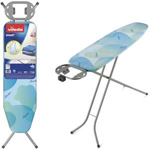 Vileda ASSE da Stiro Smart, ASSE da Stiro Traspirante, Regolabile in Altezza, Blu, Acciaio, 132 x 42 x 95 cm, Piano Stiro 114 x 34cm