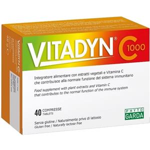 Named Vitadyn C 1000 - Integratore Alimentare con Vitamina C e Estratti Vegetali, 40 Compresse