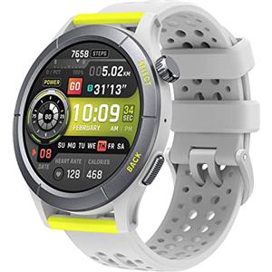 Amazfit Cheetah Round, 47 mm, Runner Smartwatch, GPS Dual-band, Navigazione Percorso, Mappe Offline, Allenatore di Corsa, Cardiofrequenzimetro, Alexa Integrato, 14 Giorni Durata Batteria