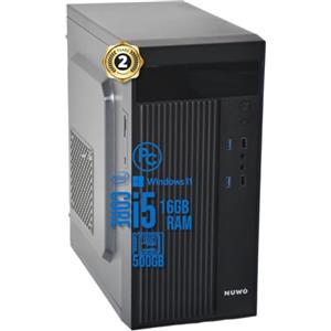 VOKOT Pc Fisso i5 intel core Cpu fino a 3.40ghz, 16gb Ram, Ssd da 500gb, Wifi Incluso USB, Lettore card, Windows 11 Pro, Office 2019, Computer PC Desktop completo per ufficio,casa pronto all'uso