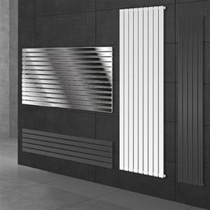 ECD Germany Radiatore Termosifone Termparredo Scaldasalviette Stella Verticale Piatto con Connessione Laterale 480 x 1800 mm Bianco Radiatore Asciugamani da Bagno Verticale Piatto Non Elettrico