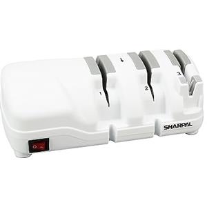 SHARPAL 198H Affilacoltelli elettrico - Sistema di affilatura a 3 stadi con diamante, adatto per coltelli a doppio taglio e seghettati, risultati veloci e affilati come rasoi, a basso rumore