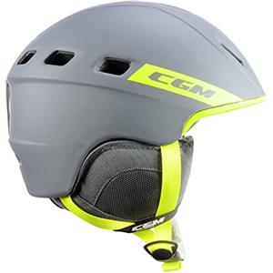 CGM Primo, Casco Sci Unisex Adulto, Grigio Giallo Fluo Opaco, L (58-61cm)