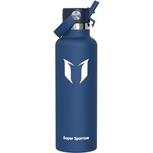 Super Sparrow Borraccia Termica, Acciaio Inox Bottiglia Termica - 750ml - Senza BPA Borracce, Borraccia Bambini per Scuola, Sport, Campeggio, Yoga, Palestra, Ciclismo