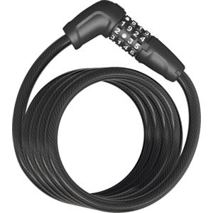 ABUS Serratura a Cavo spiralato Tresor 6512C - Serratura a Combinazione in Cavo spiralato Flessibile di 12 mm di Spessore - Livello di Sicurezza 4-180 cm