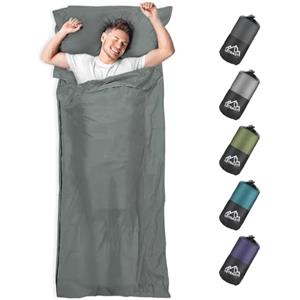 LSTRAGY Sacco Lenzuolo da Viaggio Ultra,Sacco Lenzuolo per Sacco a Pelo,Sacco a Pelo da Capanna Leggero-220x95cm,Traspirante per Campeggio, Trekking, Hotel