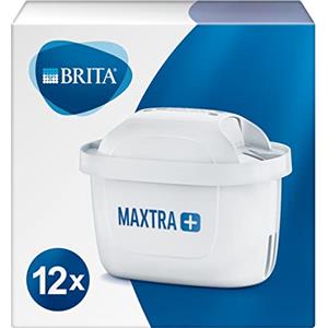 BRITA Filtri MAXTRA+ per Caraffa Filtrante per acqua - Pacchetto annuale incl. 12 Filtri MAXTRA+ per la riduzione di cloro, calcare e impurità