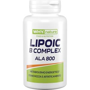 WHY NATURE LIPOIC COMPLEX - Acido Alfa Lipoico 800 mg ad Alto Dosaggio - Integratore Alimentare con Vitamina B6, Vitamina B12 e Niacina - 90 Compresse