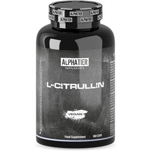 Alphatier Supplements Capsule L-Citrullina Malato - 360 Capsule Alto Dosaggio + Vegane - ALPHATIER Champion L-Citrullina Malato DL 2:1 - Fitness Bodybuilding - Qualità Premium senza Stearato di Magnesio