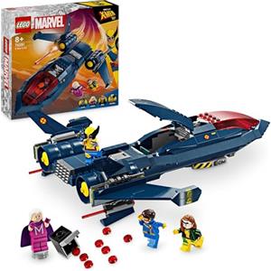 LEGO Marvel X-Jet di X-Men, Aereo Giocattolo per Bambini e Bambine da 8 Anni in su, Modellino da Costruire di Aeroplano con Minifigure di Supereroi, Regalo per Ragazzi e Ragazze 76281