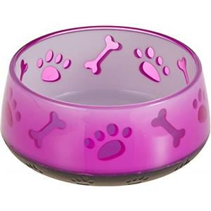 Croci TPR Doggy - Ciotola per cani in plastica TPR, antiscivolo, igienica e durevole, contenitore per cibo e acqua, lavabile in lavastoviglie, Viola, Capienza 300 ML