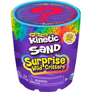 Kinetic Sand Vasetti Sorpresa - Giocattolo Sensoriale Colorato con Personaggio Animale e Accessori per Bambini dai 3 Anni