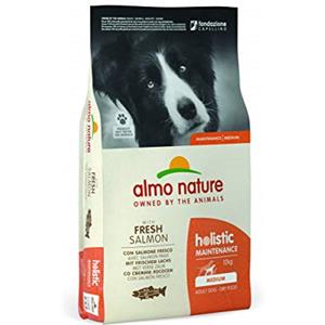 almo nature Holistic Maintenance M, Crocchette per Cani Adulti con Salmone Fresco - Sacco da 12 kg