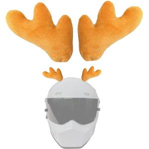 KORKUS 2 Pezzi Corna da Diavolo e di Cervo per Casco - Accessorio Orecchie per Sci, Moto, Snowboard - Decorazione Natalizia