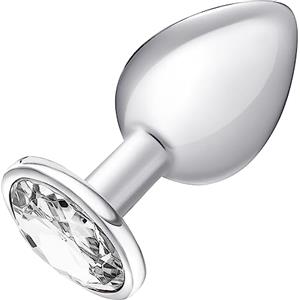 DUKESTON Plug Anale Argento con Diamant Anale Metal Butt Plug Diamante Plug in Anale Butt Anale Plug Large Buttplug XL Anal Plug Cristallo Big Plug Anal Grande Plug Anale Big Buttplug Acciaio