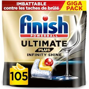 Finish Ultimate Plus Infinity Shine Pastiglie Lavastoviglie Limone 105 Tabs Bulk Buy