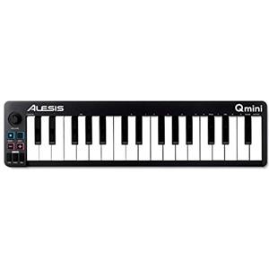 Alesis Qmini - Tastiera MIDI Controller portatile a 32 note con tasti sensibili alla velocity e software di produzione musicale incluso