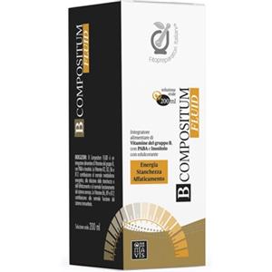 Biodue B Compositum Fluido 200 ml - Integratore di Vitamine del Gruppo B con PABA e Inositolo