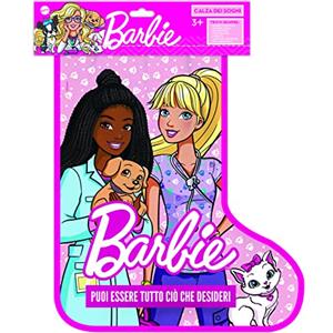 Barbie - Barbie Calza dei Sogni 2023, calza della Befana dedicata ai cuccioli, 1 stetoscopio, 4 cerotti, Giocattolo per Bambini 3+ Anni, HPB61