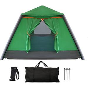 DFEO@MF Tenda Campeggio, Tenda Gonfiabile Pop-up per 3-4 persone Include Borsa Portatile, 210 * 195 * 140CM, Installazione Rapida in 2 Minuti (Blue)