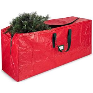 Odot Borsa per Albero di Natale, Adatta per Alberi di Natale Alti 2,7 m, Sacco per Albero di Natale Resistente con Cerniera e Manici - Impermeabile Protegge da Polvere (120x28x43cm,Rosa)