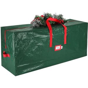 Odot Borsa per Albero di Natale, Adatta per Alberi di Natale Alti 2,7 m, Sacco per Albero di Natale Resistente con Cerniera e Manici - Impermeabile Protegge da Polvere (122x34x51cm,Verde)