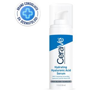 Cerave (L'Oreal Italia SpA) CeraVe Siero Idratante Viso con Acido Ialuronico, Gel in Crema 3 Ceramidi Essenziali, 30 ml